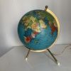 Globe vintage 1963 terrestre Taride tripode mappemonde verre