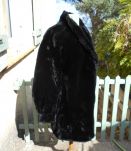 MANTEAU NOIR STYLE VANESSA BRUNO FAUSSE FOURRURE NEUF  T 38-
