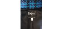 Manteau vintage 70 DEJAC carreaux bleus 