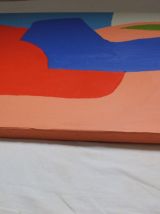 Art abstrait bleu-orange