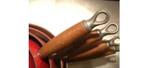 Set de 5 casseroles LE CREUSET rouges  ! 