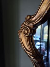 Très Joli Miroir Vintage Doré à la feuille