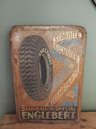 Ancienne Tôle Publicitaire " ENGLEBERT "