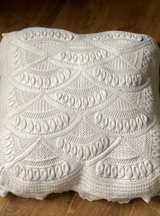 Coussin coton blanc 