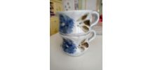 2 tasses céramique Vallauris signées Albert Thiry 