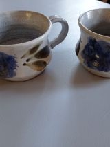 2 tasses céramique Vallauris signées Albert Thiry 