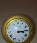 Horloge de bureau de voyage  Cartier plaqué Or 