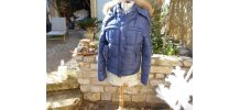 DOUDOUNE KAPORAL BLEU MARINE T 38-40 QUASI NEUF 