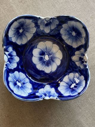 Coupelle fleurie bleue