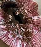 Grande corbeille - coupelle en forme de coquillage rose