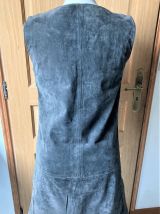 Robe grise 100% croûte de cuir taille 38/40