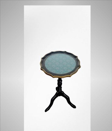 Guéridon vintage relooké