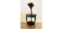 Paire de chaise style Napoleon III avec guéridon en bois