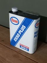 Bidon d'huile tôle (Vide) vintage ESSO PLUS