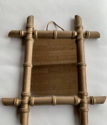 Petit miroir vintage finition dorée