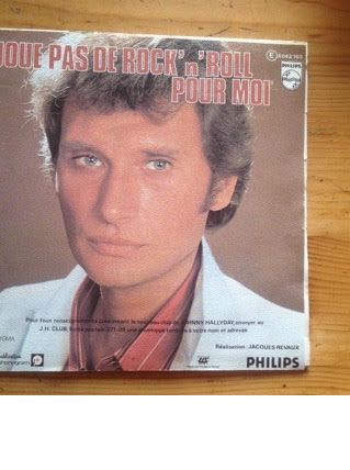 Disque J. Halliday "joue pas de rock and roll pour moi"