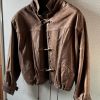 Blouson Gely cuir marron T3