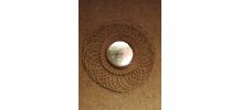 MIROIR EN ROTIN VINTAGE (60's 70's)
