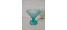 Coupe vintage en verre vert menthe pastel Italie