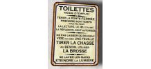 Lot de 2 plaques en métal, Salle de bain et toilettes