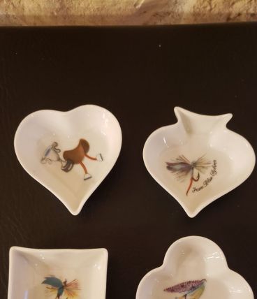 Petits raviers pic cœur carreau trèfle Porcelaine
