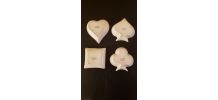 Petits raviers pic cœur carreau trèfle Porcelaine
