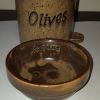 Pot à olives avec son couvercle pour les noyaux