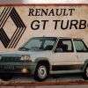 Plaque métal vintage Renault Supercinq GT turbo 1