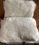 2 coussins décoration coton blanc