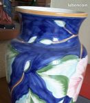 Grand vase, porte parapluie peint à la main