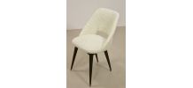 Chaise année 1970 Entièrement restaurée tissu effet fourrure