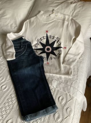 Ensemble vintage pantacourt et pull