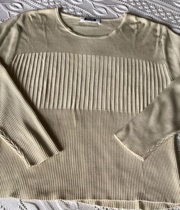 Pull vintage coton beige PierBé 