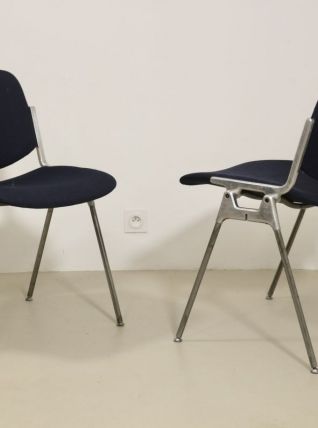 Paire de 2 chaises vintage DSC 106 de Giancarlo Piretti pour