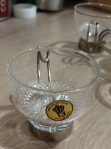 Tasses italiennes verres gravés à la main
