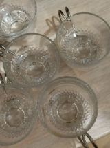 Tasses italiennes verres gravés à la main