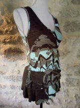 Haut vintage marque Îloya.B en viscose et élasthanne