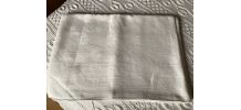 Nappe blanche lin jacquard 