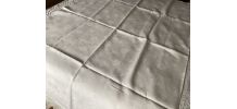 Nappe blanche lin jacquard 