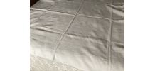 Nappe blanche lin jacquard 