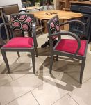 Paire de fauteuils bridge tissu wax