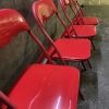 4 chaises vintage rouge 