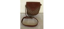 GUCCI sac vintage 70s cuir toile