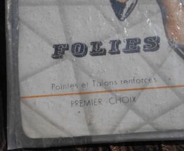 bas folies bergeres t 4 neuf marron vintage ancien sous cell