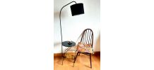 Lampadaire porte-revues scoubidou 1950