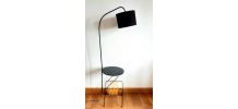 Lampadaire porte-revues scoubidou 1950