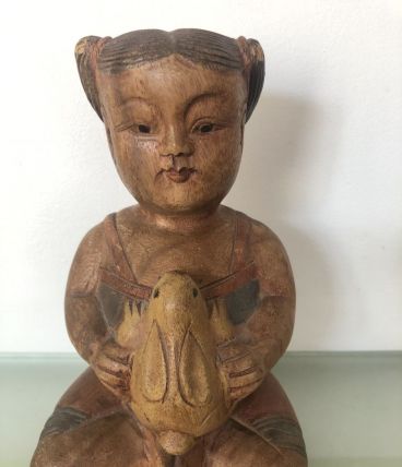 BOUDDHA assis (en bois)
