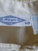 vintage 70 crop top coton écru t 36/38