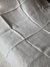 Nappe vintage coton lin blanc