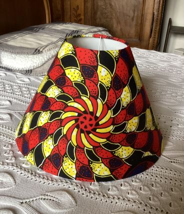 Abat-jour multicolore en coton